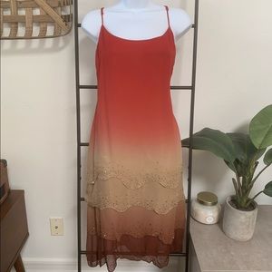 NWT BCBGMaxAzria Beaded Ombre Cocktail Dress